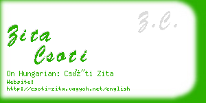 zita csoti business card